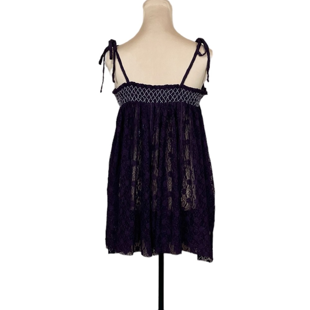NWT Free People Intimately “Rule The World” Lace Romper in Plum Jam (F) - Picture 7 of 14